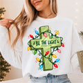 Be The Light Cross With Christmas Lights