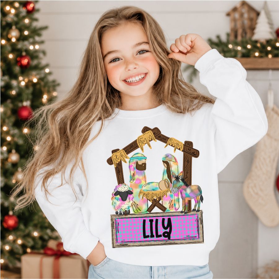 Custom Girl Nativity With Name
