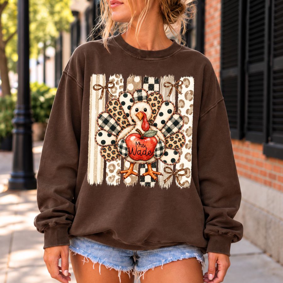 Custom Teacher Turkey w Name