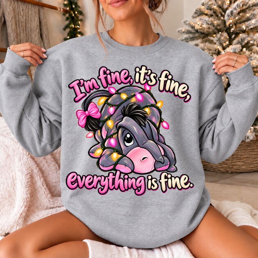 Eeyore I'm Fine Everything's Fine Christmas Lights