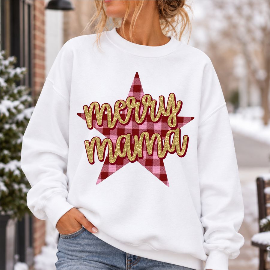 Merry Mama Christmas Plaid