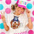 Neckline Mascot Tigers Blue