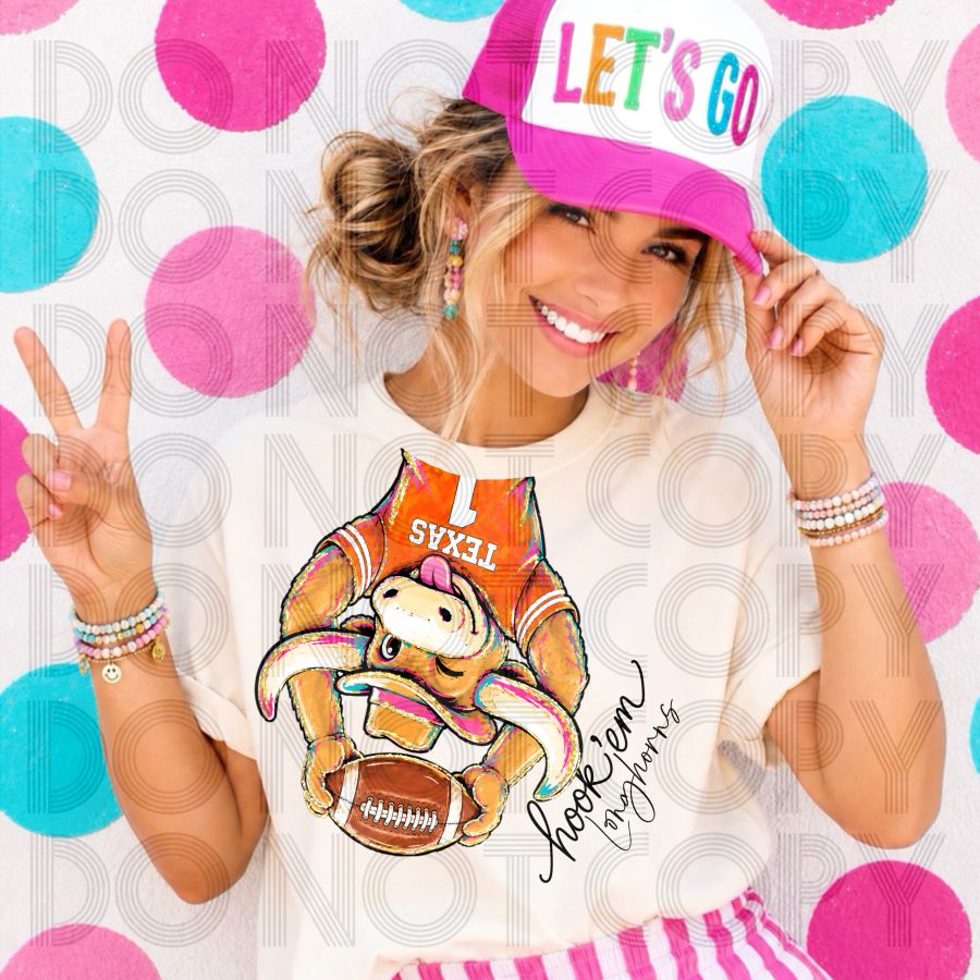 Neckline Mascot Longhorns