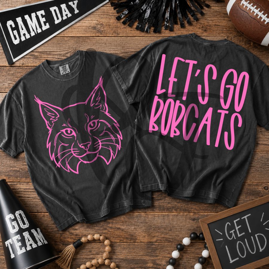 Pink Let's Go Bobcats 2 Part