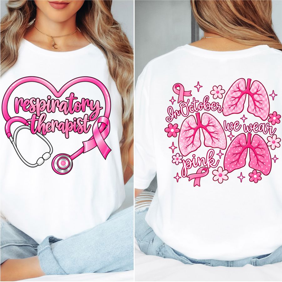Respiratory Therapy In October We Wear Pink Two Part