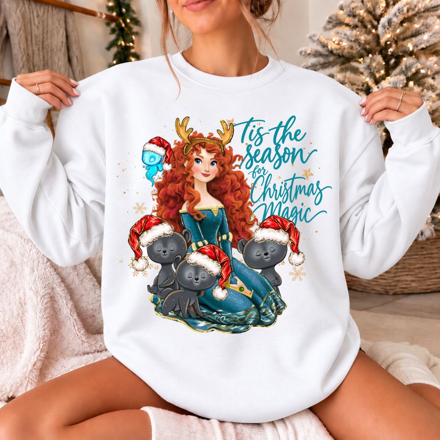Princess Christmas Tis the Season For Christmas Magic Teal Print