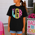 Custom Back to School Pattern Monogram