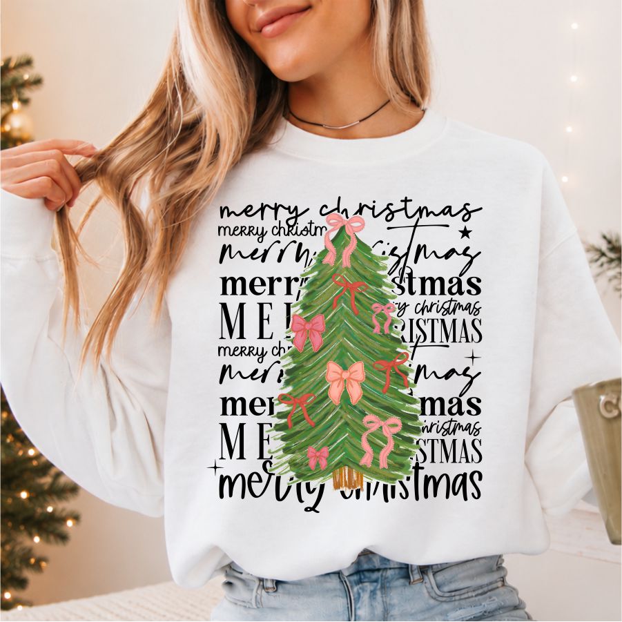 Christmas Bow Tree Black