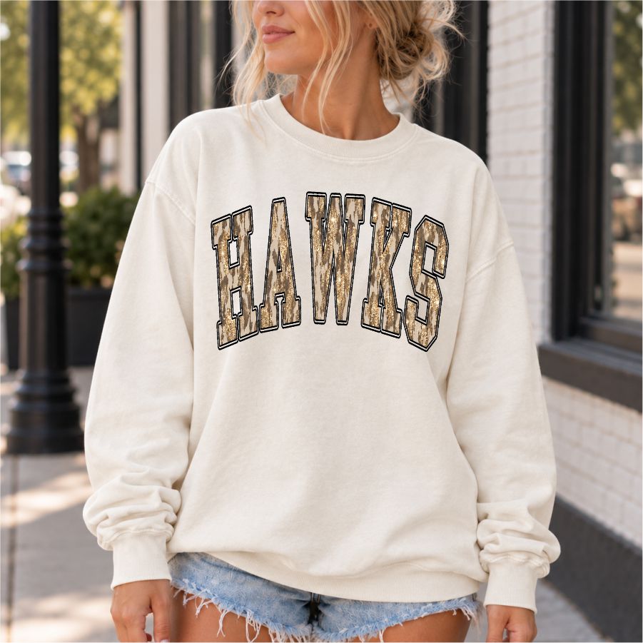 Camo and Gold Hawks