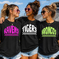Custom Checkered Mascot - Your Team Name & Color