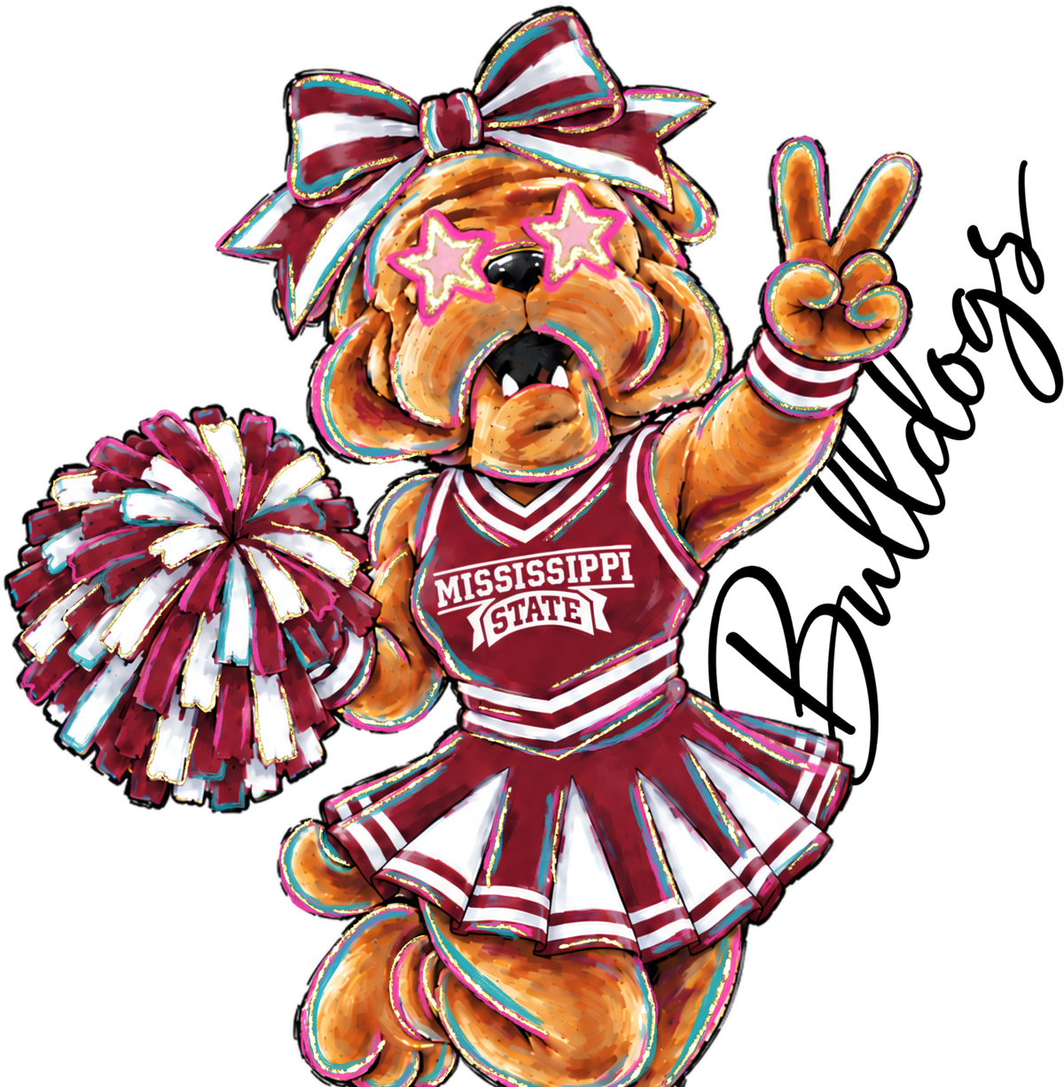 Rockin Cheer Mascot MS Bulldogs