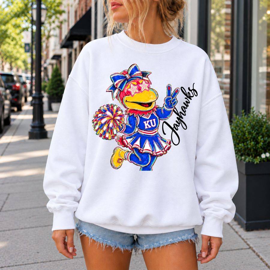 Rockin Cheer Mascot Jayhawks