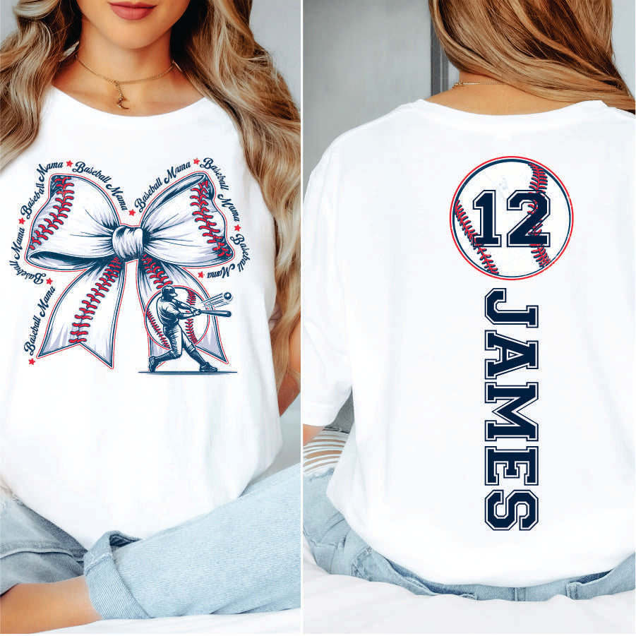 Custom Baseball Mama w Name and Number