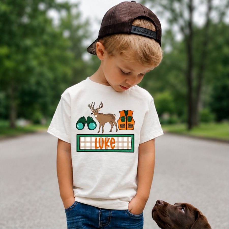 Custom Check Boys Hunting w Name