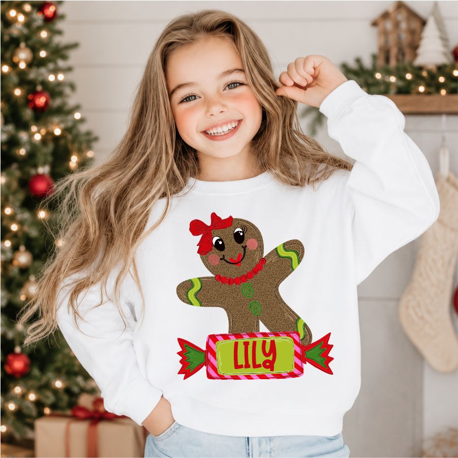 Custom Gingerbread Girl w Name