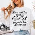 Custom If Love Could Have Saved You with Name and Dates Black Print