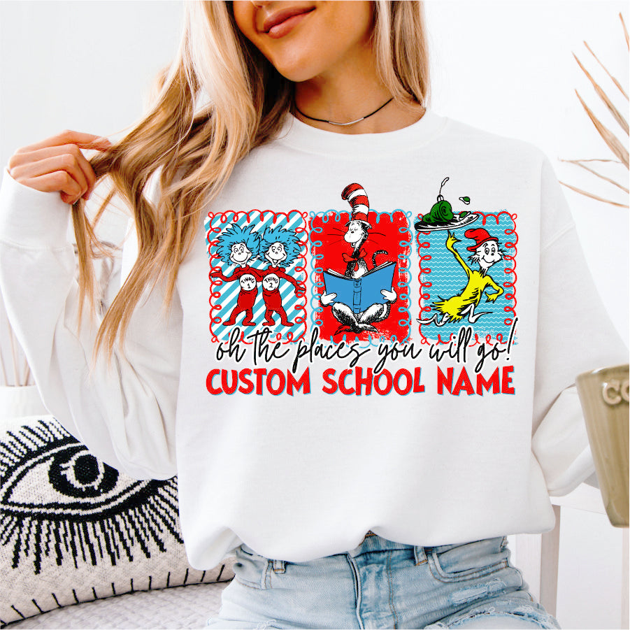 Custom Oh The Places You Will Go - School, Teacher Name