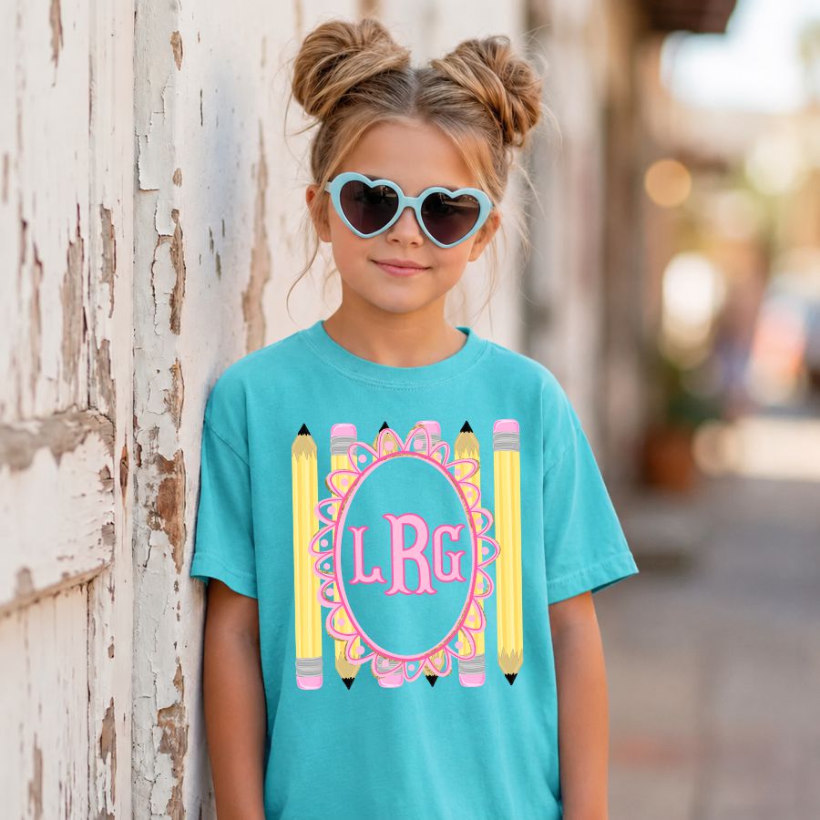 Custom Pencil Frame Monogram