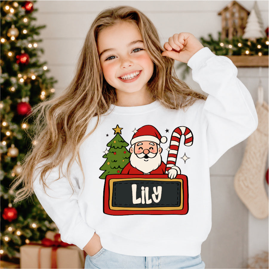 Custom Christmas Santa Name Plate