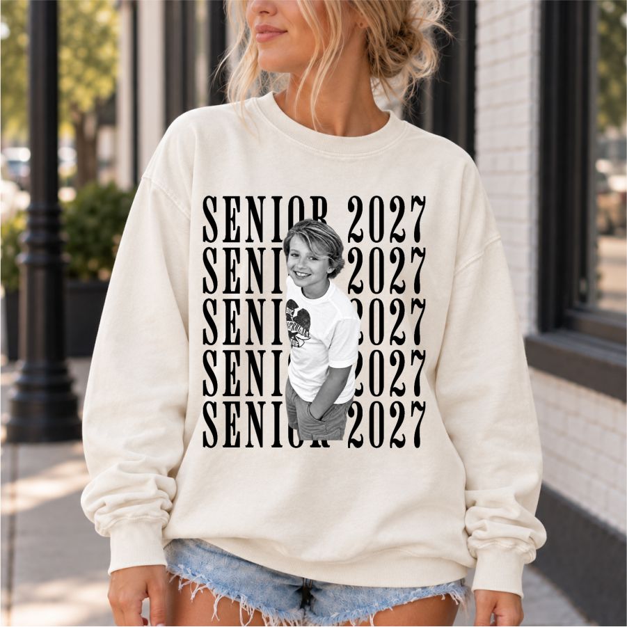 Custom Senior 2027 Black Print - Email Your Photo