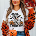 Faux Sequin Cow Boo I Mean Moo