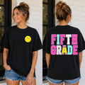 School Pattern w Check & Smiley Fifth 2 part
