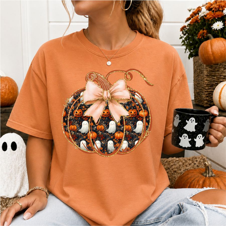 Ghost Pattern Pumpkin