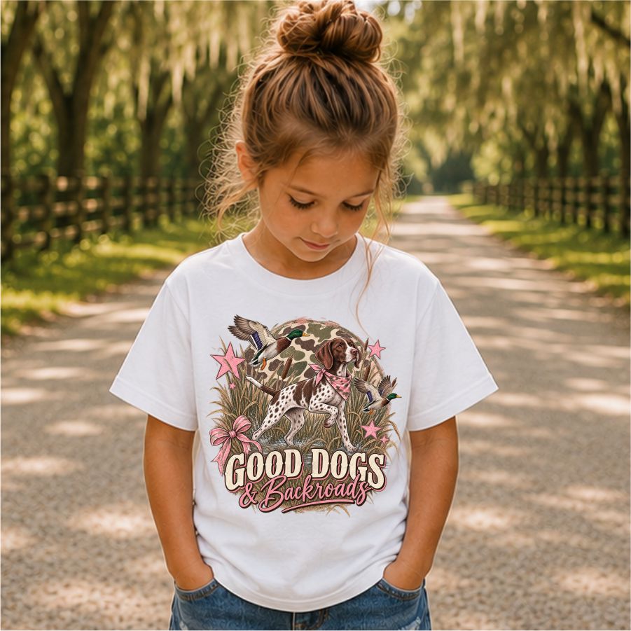 Good Dogs & Backroads Pointer w Pink Bows