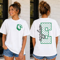 Custom Polka Dot Initial School Mascot 2 part - Your School Your Colors