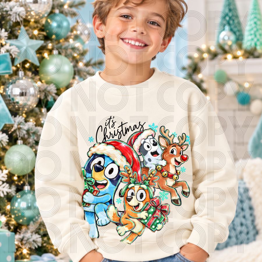 It's Christmas Bluey Blue