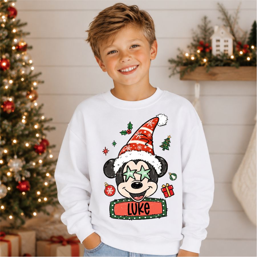 Magical Retro Christmas Boy Mouse