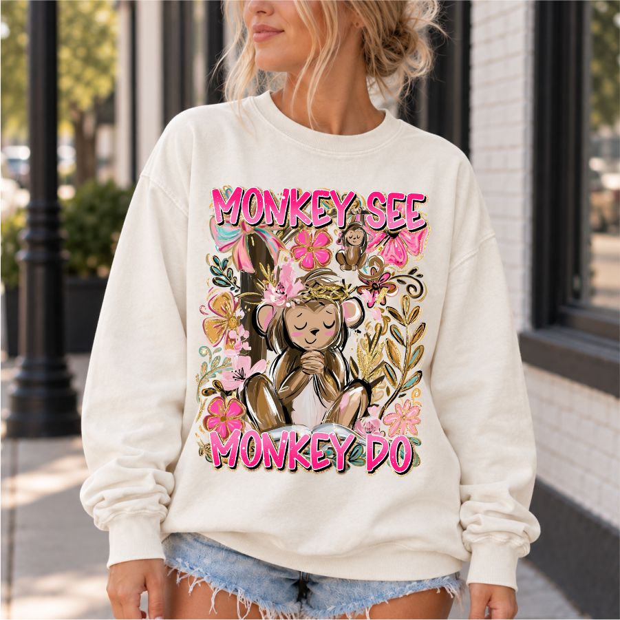 Monkey See Monkey Do Praying