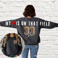 Big Back My Heart is on That Field with Name, Number and Pocket