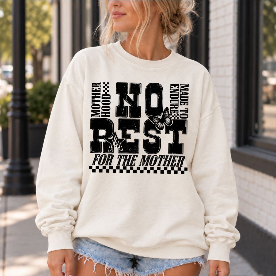 No Rest for the Mother Black Print