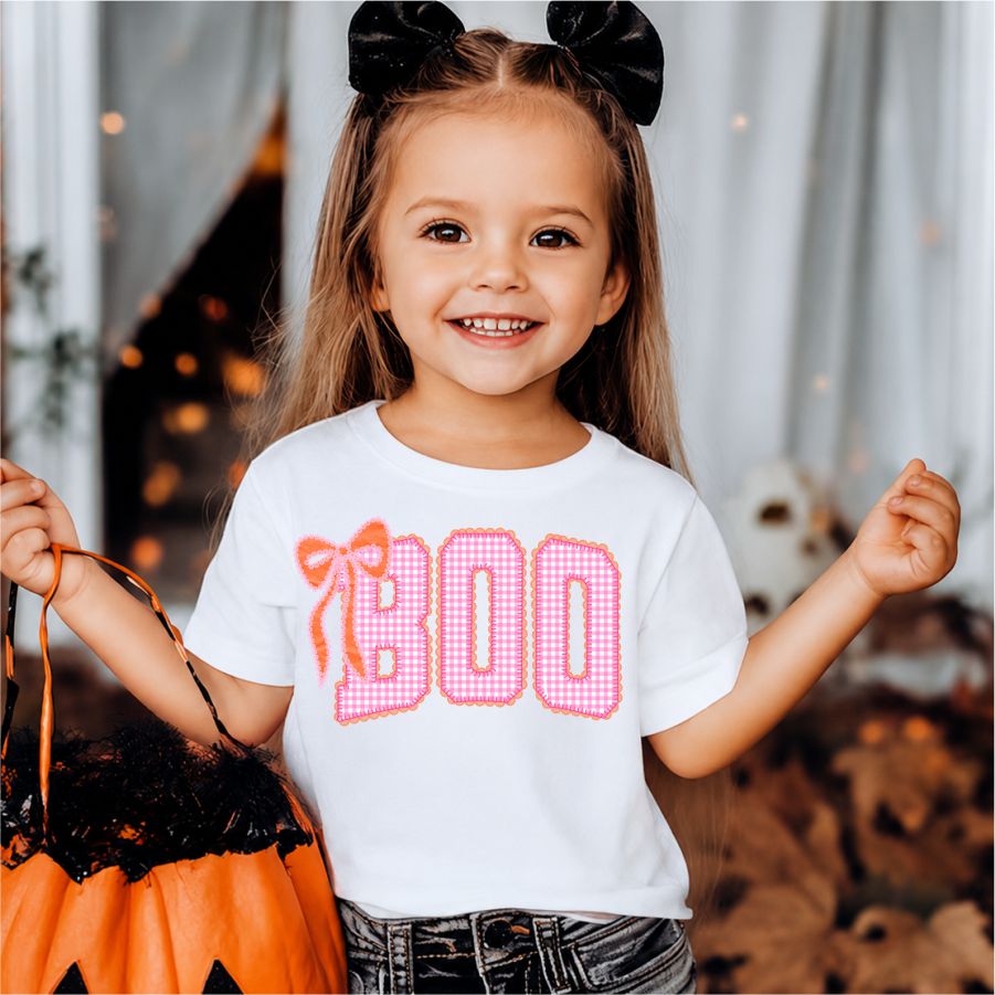 Boo Pink Gingam w Bow