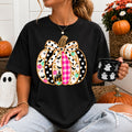 Preppy Pink Pattern Pumpkin
