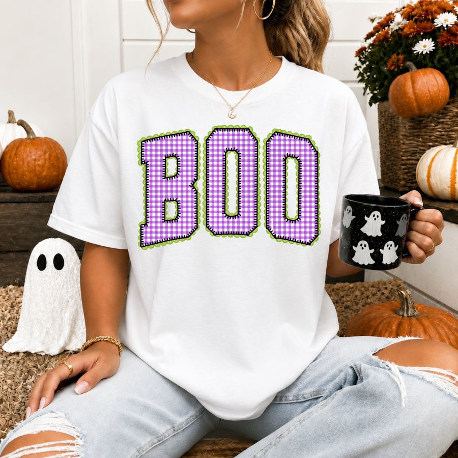 Boo Purple Gingam