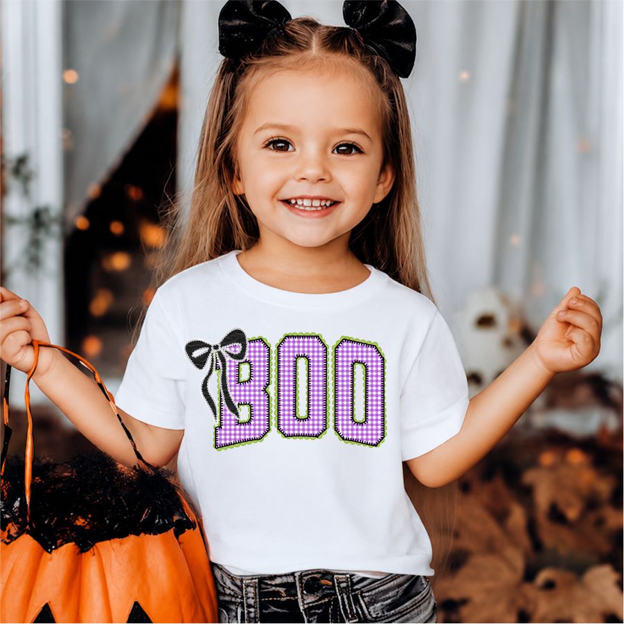 Boo Purple Gingam w Bow