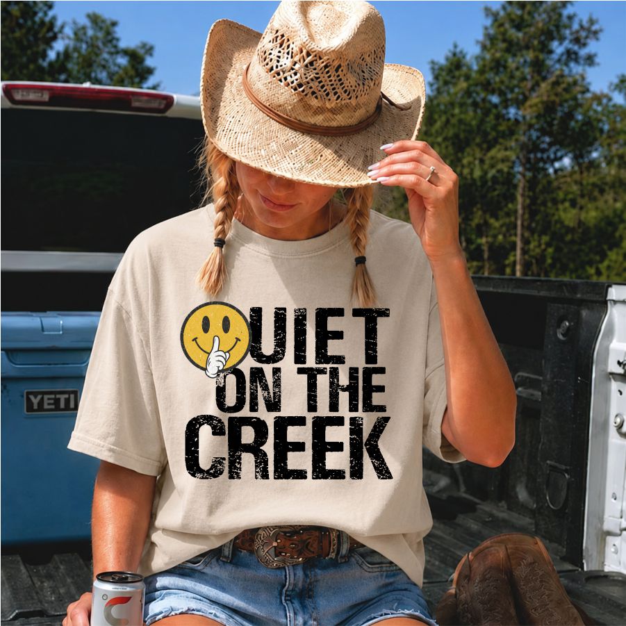 Quiet on the Creek Distressed Smiley
