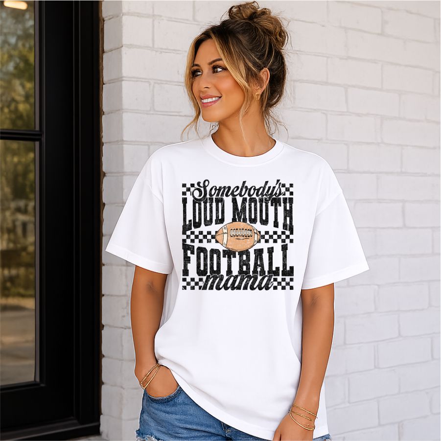 Someboys Loud Mouth Football Mama Check