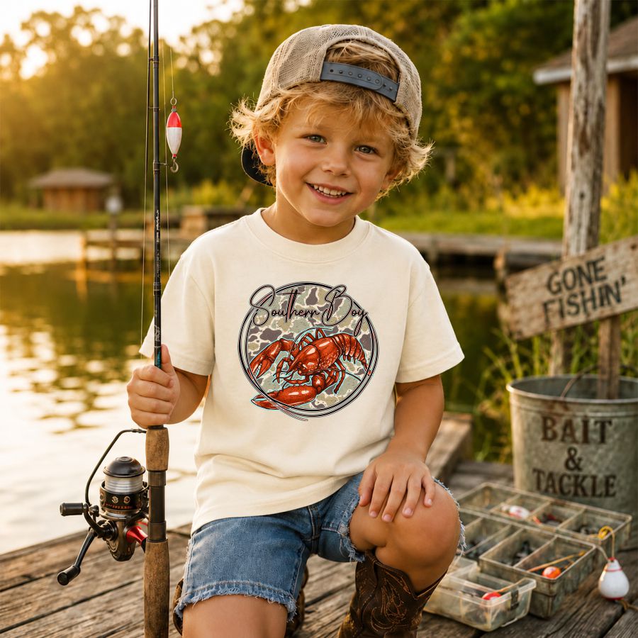 Southern Boy Camo Circle Crawfish