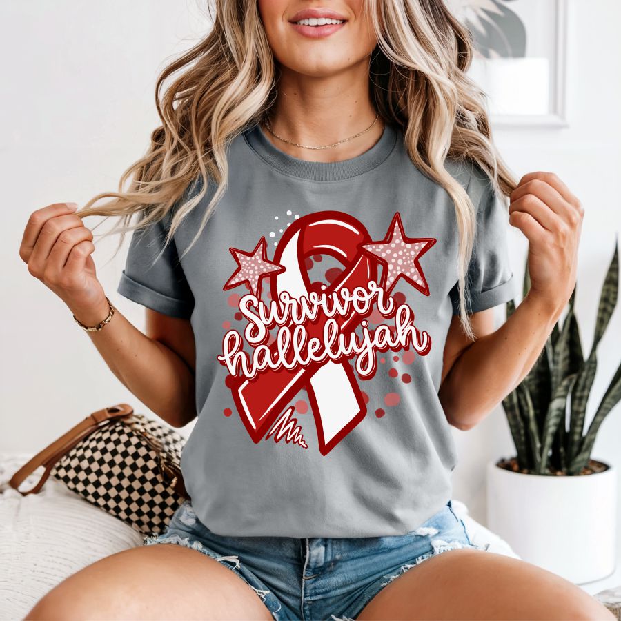 Survivor Hallelujah Ribbon Red