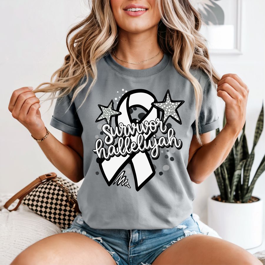 Survivor Hallelujah Ribbon White