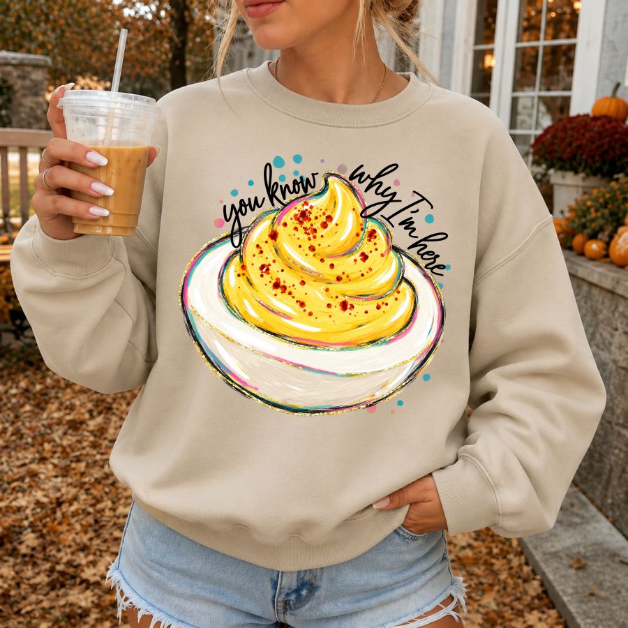 You Know Why I'm Here Deviled Egg